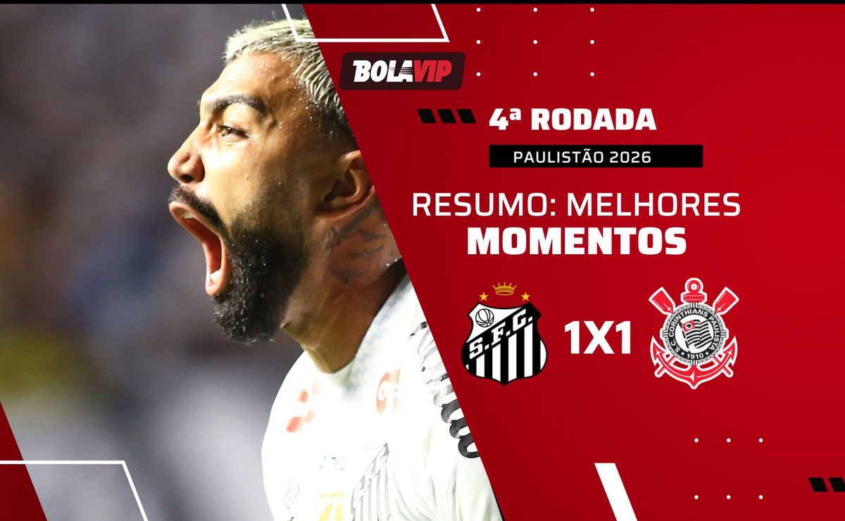 Santos 1 x 1 Corinthians: resumo completo do clássico pelo Campeonato Paulista 2026