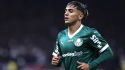 Facundo Torres, jogador do Palmeiras, durante partida contra o Corinthians no estadio Arena Corinthians pelo campeonato Copa Do Brasil 2025. Foto: Marcello Zambrana/AGIF