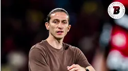 O técnico do Flamengo, Filipe Luís, na vitória no clássico diante do Vasco, no Maracanã