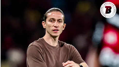 O técnico do Flamengo, Filipe Luís, na vitória no clássico diante do Vasco, no Maracanã