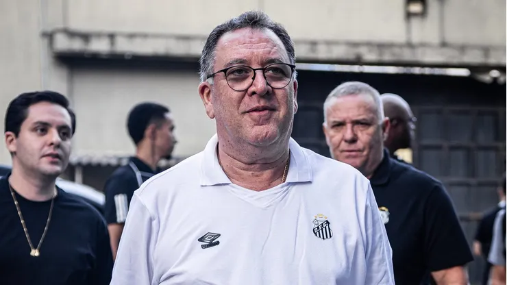 Marcelo Teixeira presidente do Santos na Vila Belmiro