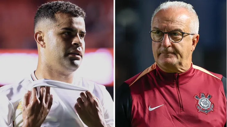 Alisson e Dorival Júnior. Treinador acabou se empolgando e cometeu gafe - Fotos: AGIF