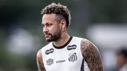 Neymar em treino do Santos em 2026.