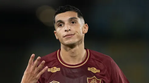 Kevin Serna jogador do Fluminense durante partida contra o Juventude no estadio Maracana pelo campeonato Brasileiro A 2025. Foto: Jorge Rodrigues/AGIF