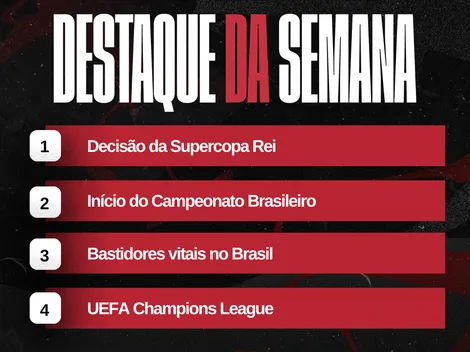 Agenda da semana 26/01 a 01/02: Supercopa, Brasileirão e mais