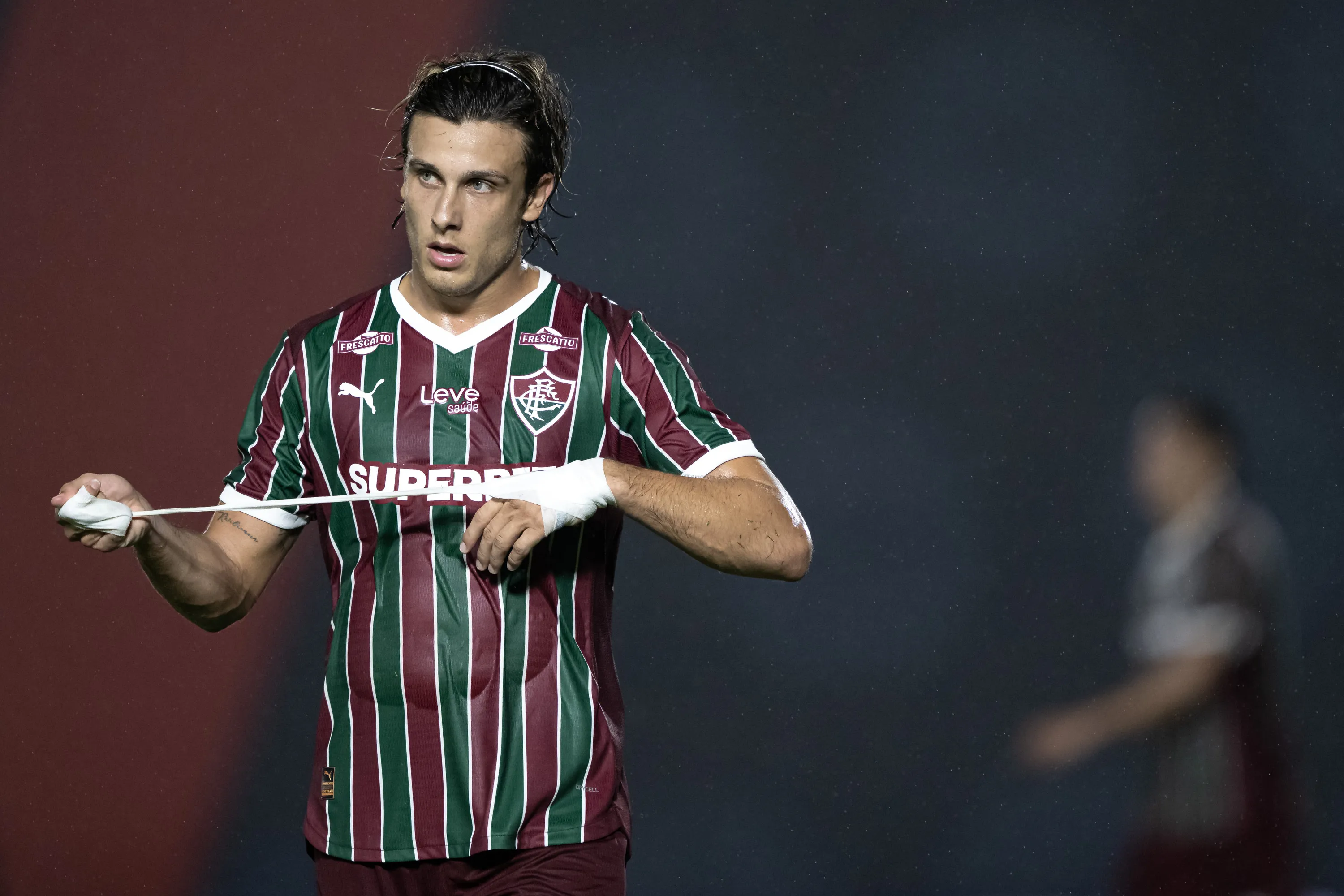 RJ – RIO DE JANEIRO – 22/01/2026 – CARIOCA 2026, NOVA IGUACU X FLUMINENSE – Canobbio jogador do Fluminense apos partida contra o Nova Iguacu no estadio Luso Brasileiro pelo campeonato Carioca 2026. Foto: Jorge Rodrigues/AGIF