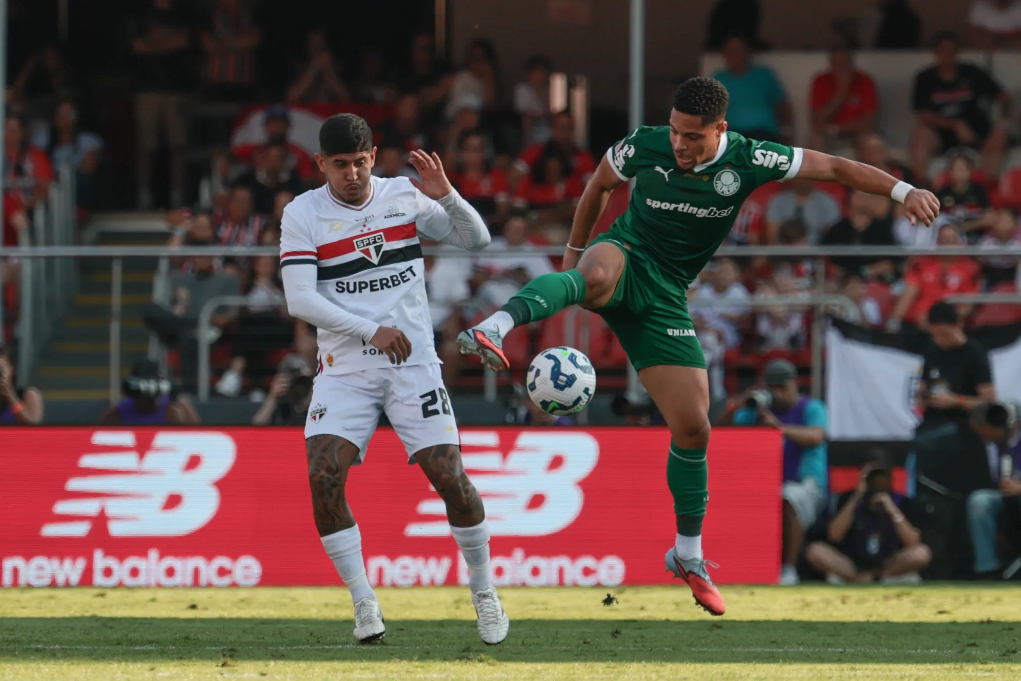 Palmeiras e São Paulo se enfrentam pela primeira vez nesta temporada. Foto: Marcello Zambrana/AGIF