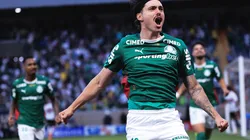 SP - BARUERI - 24/01/2026 - PAULISTA 2026, PALMEIRAS X SAO PAULO - Mauricio jogador do Palmeiras comemora seu gol durante partida contra o Sao Paulo no estadio Arena Barueri pelo campeonato Paulista 2026. Foto: Ettore Chiereguini/AGIF