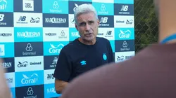 Luís Castro, técnico do Grêmio em entrevista coletiva no CT Luiz Carvalho (Foto: Lucas Uebel / Grêmio)