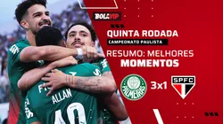 Palmeiras bate o São Paulo em clássico pelo Paulistão. Foto: Ettore Chiereguini/AGIF