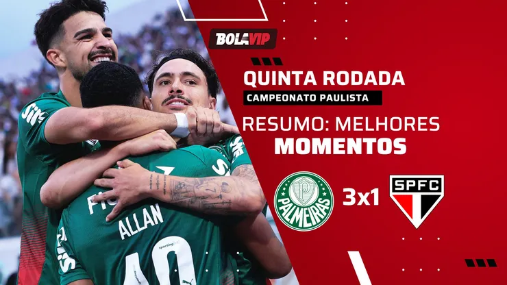 Palmeiras bate o São Paulo em clássico pelo Paulistão. Foto: Ettore Chiereguini/AGIF