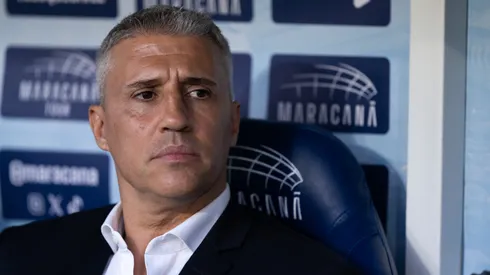 Hernán Crespo, técnico do Sao Paulo durante partida contra o Flamengo no estadio Maracana pelo campeonato Brasileiro A 2025. Foto: Jorge Rodrigues/AGIF