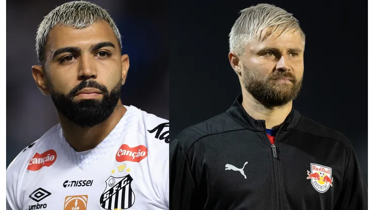 Gabigol e Sasha vão se enfrentar neste domingo pelo Paulistão - Fotos: Marcello Zambrana/AGIF e JoiselAmaral/AGIF