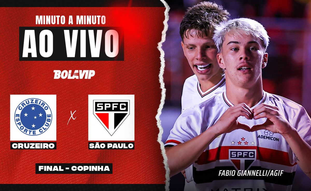 Cruzeiro x São Paulo AO VIVO – 0 x 0 – Primeiro Tempo em andamento pela Final da Copinha