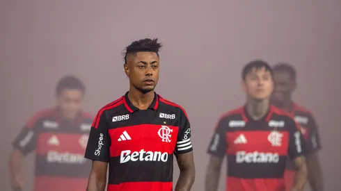 Jogadores do Flamengo durante o clássico