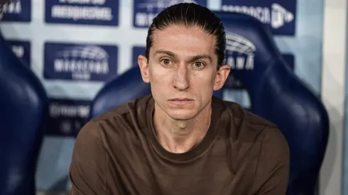 Filipe Luís técnico do Flamengo durante partida contra o Fluminense. Foto: Thiago Ribeiro/AGIF