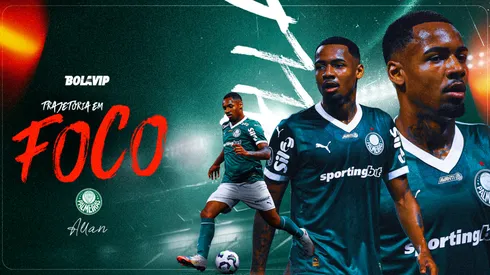 Allan em ação pelo Palmeiras em partida no Allianz Parque – Fotos: Ettore Chiereguini/AGIF e Fábio Giannelli/AGIF