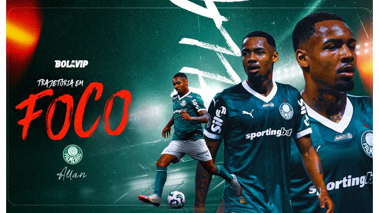 Allan em ação pelo Palmeiras em partida no Allianz Parque – Fotos: Ettore Chiereguini/AGIF e Fábio Giannelli/AGIF
