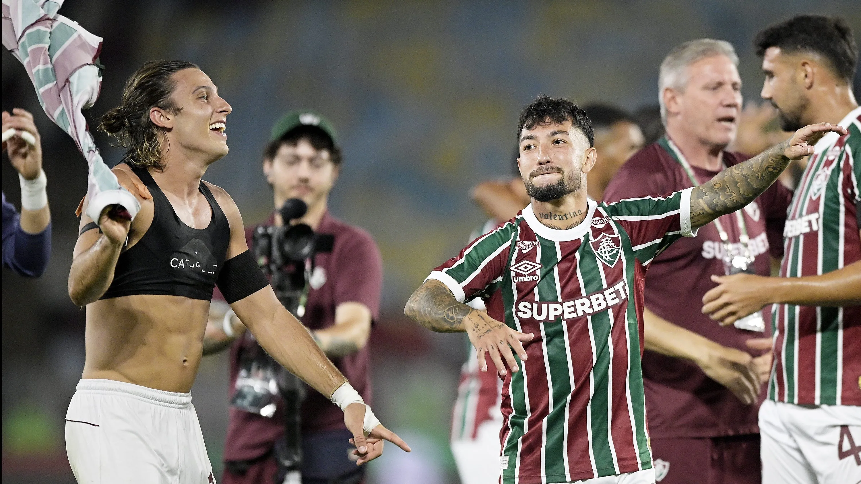 Jogadores Fluminense comemorando. Foto: Alexandre Loureiro/AGIF