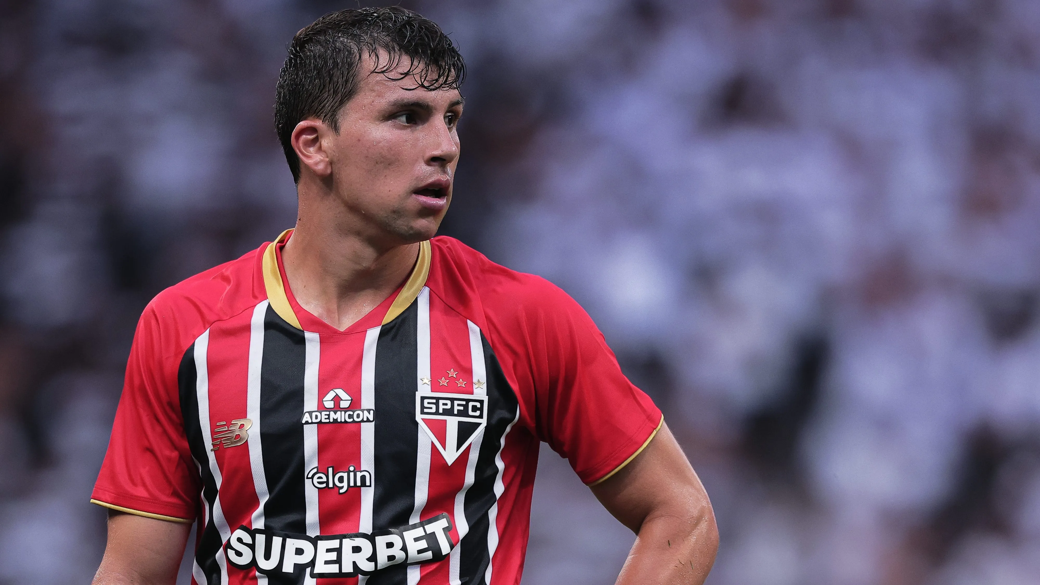 SP – SAO PAULO – 18/01/2026 – PAULISTA 2026, CORINTHIANS X SAO PAULO – Tapia jogador do Sao Paulo durante partida contra o Corinthians no estadio Arena Corinthians pelo campeonato Paulista 2026. Foto: Ettore Chiereguini/AGIF