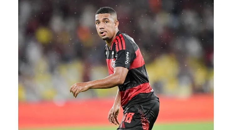 Samuel Lino (Flamengo) durante jogo contra o Fluminense, no dia 25.01.2026. Foto: Thiago Ribeiro/AGIF