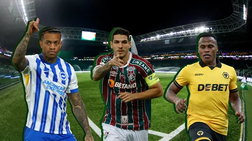 Igor Júlio, Nino e Jhon Arias. Fotos: Michael Steele, Dan Istitene, Wagner Meier e Ricardo Moreira (Getty Images)