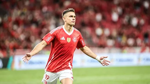 Rafael Borré (Internacional) durante jogo contra o Inter Santa Maria, no dia 21.01.2026. Foto: Gabriel Haesbaert/Alamy Live News