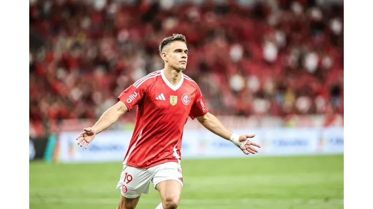Rafael Borré (Internacional) durante jogo contra o Inter Santa Maria, no dia 21.01.2026. Foto: Gabriel Haesbaert/Alamy Live News