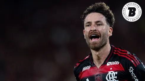 RJ – RIO DE JANEIRO – 09/11/2025 – BRASILEIRO A 2025, FLAMENGO X SANTOS – Leo Pereira jogador do Flamengo durante partida contra o Santos no estadio Maracana pelo campeonato Brasileiro A 2025. Foto: Thiago Ribeiro/AGIF