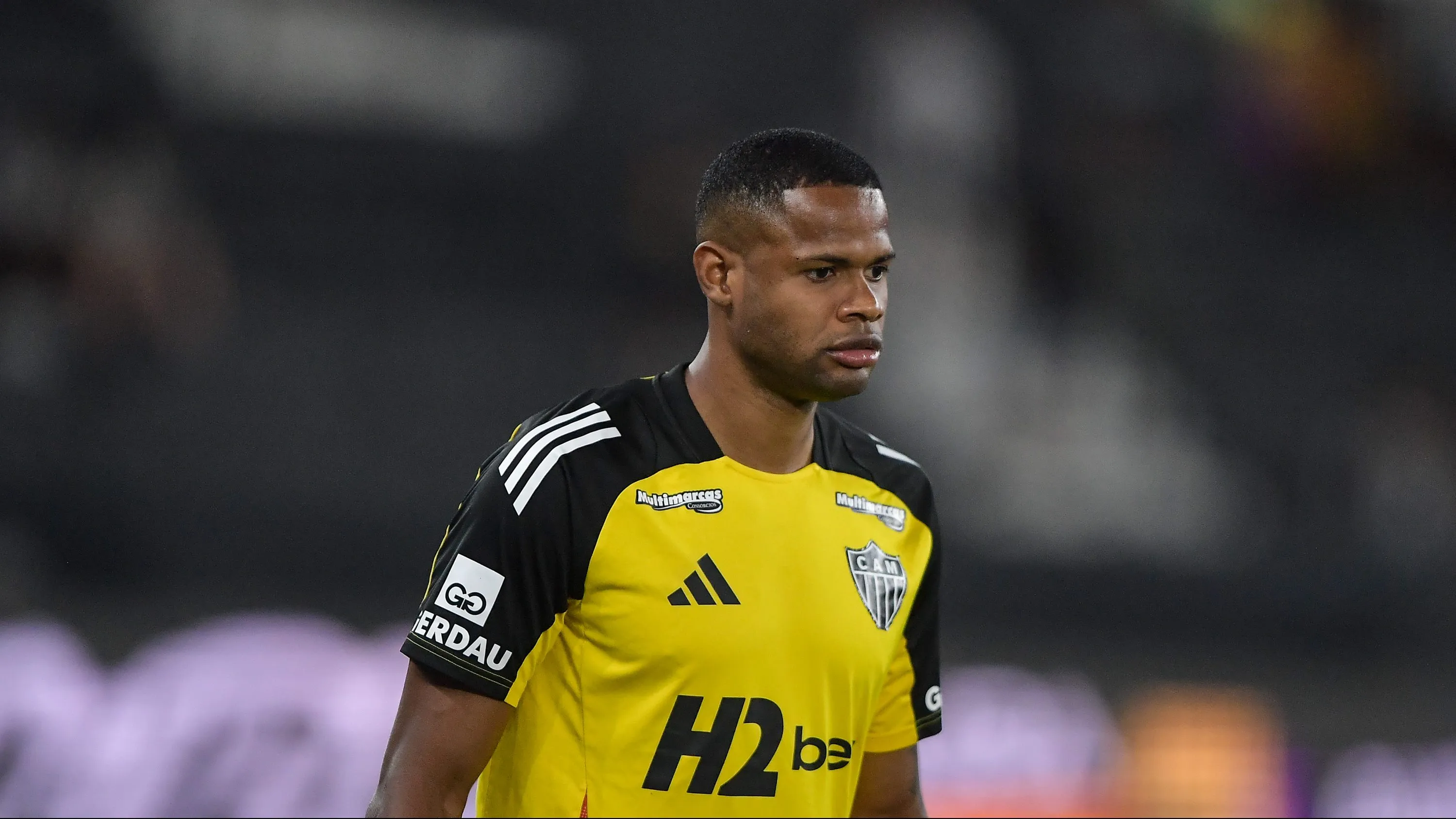 Júnior Santos em campo pelo Galo. Foto: Thiago Ribeiro/AGIF