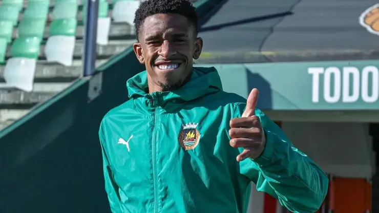 André Luiz, atacante do Rio Ave em treino (Foto: Rio Ave/Redes Sociais)
