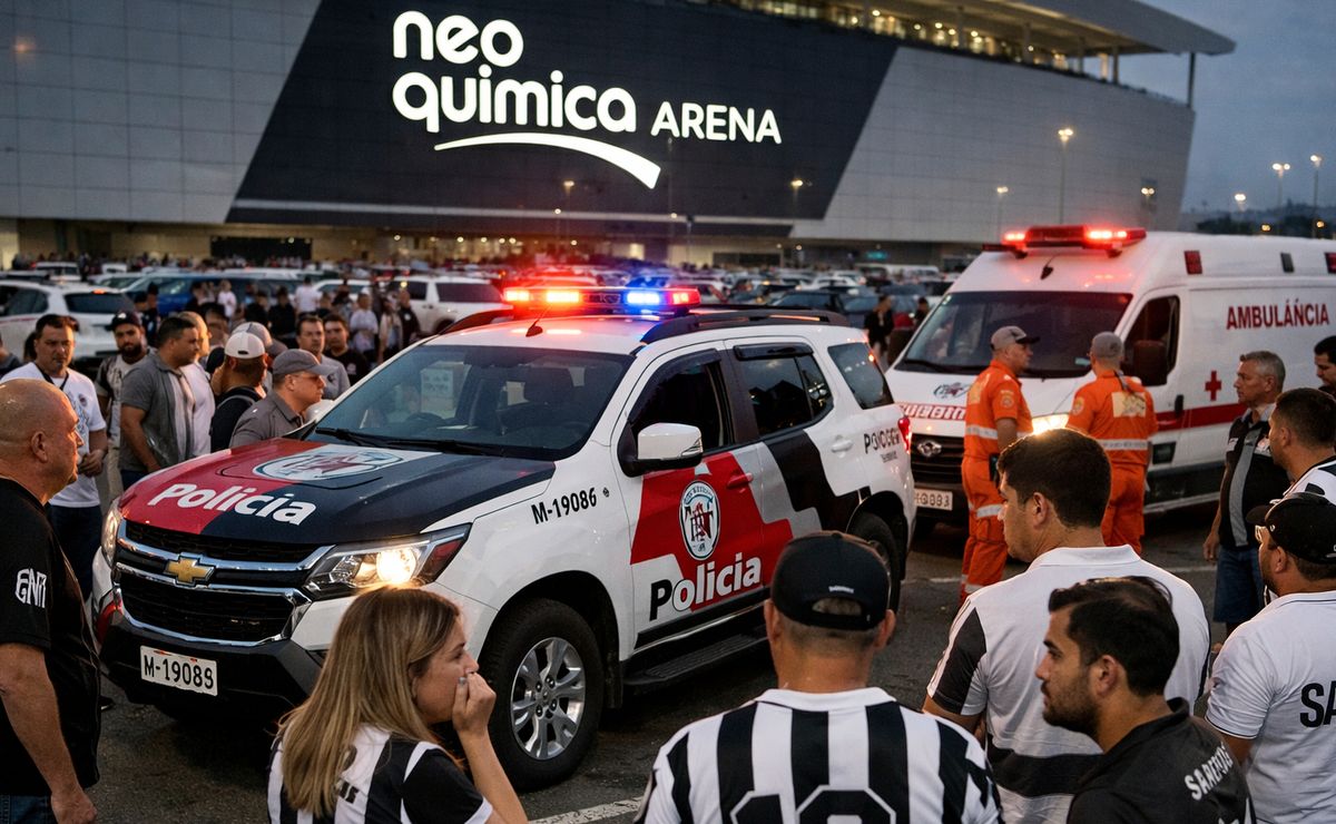 Torcedor do Santos morre atropelado por viatura da PM na Neo Química Arena antes do jogo
