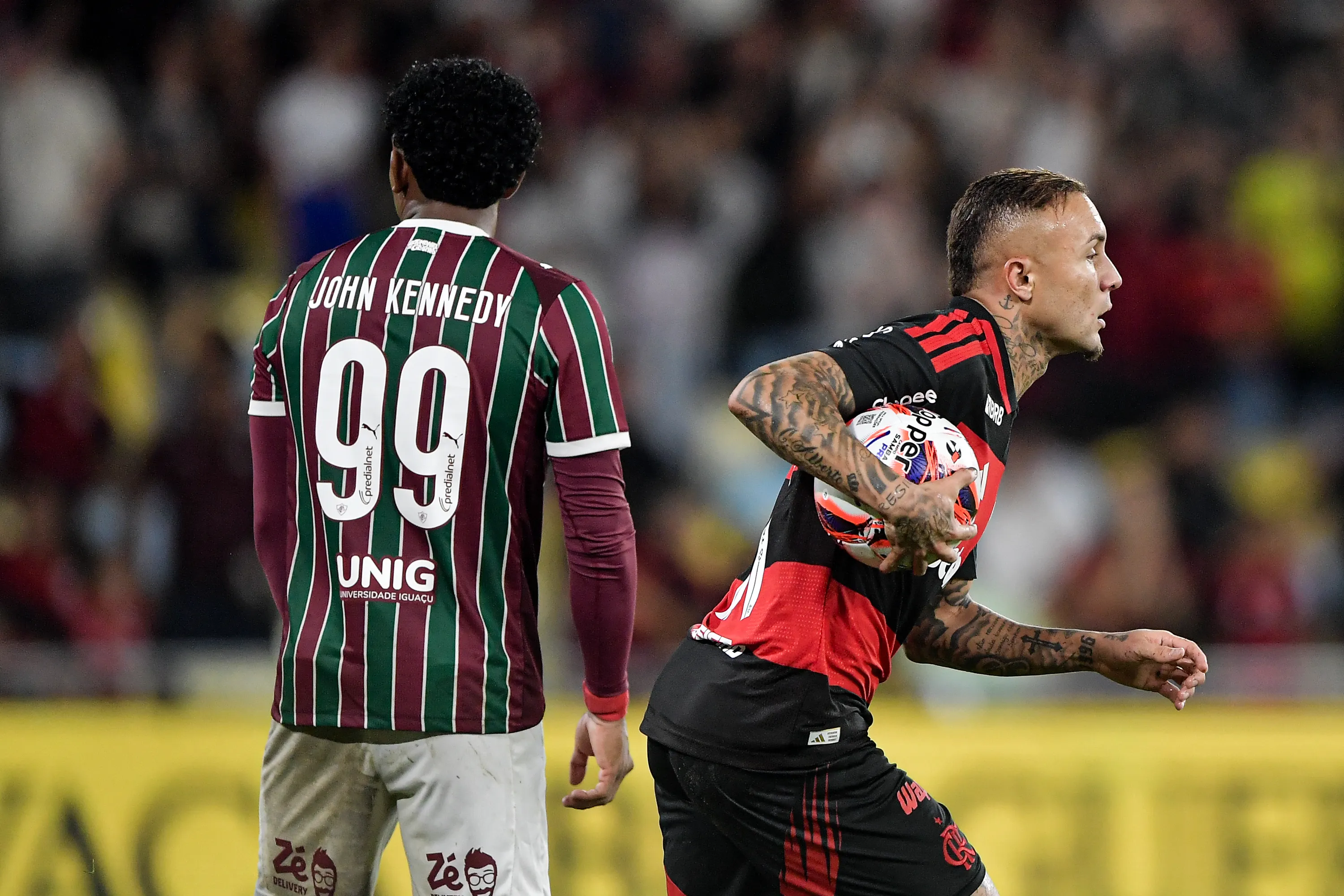 Everton Cebolinha marcou diante do Fluminense. Foto: Thiago Ribeiro/AGIF