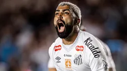 Gabigol comemorando gol pelo Peixe. Foto: Raul Baretta/ Santos FC