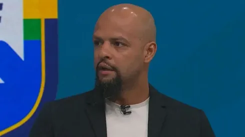 Felipe Melo, comentarista da Sport TV em programa esportivo (Foto: Reprodução / Sport TV)