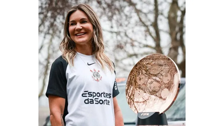 Gabi Zanotti em Londres. Foto: Rodrigo Gazzanel/Ag. Corinthians