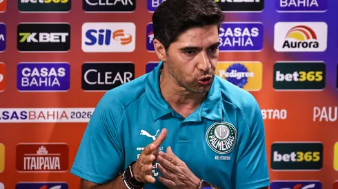 SP – BARUERI – 17/01/2026 – PAULISTA 2026, PALMEIRAS X MIRASSOL – Abel Ferreira tecnico do Palmeiras durante partida contra o Mirassol no estadio Arena Barueri pelo campeonato Paulista 2026. Foto: Fabio Giannelli/AGIF