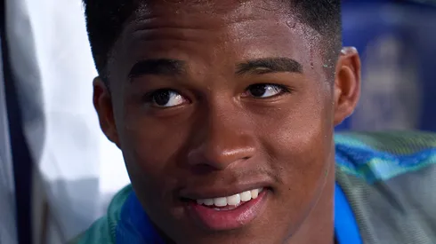 Endrick já marcou quatro gols em apenas dois jogos no Lyon (Photo by Aitor Alcalde)