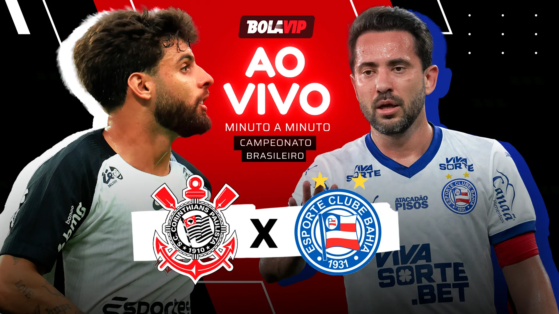 Corinthians x Bahia AO VIVO - Acompanhe de graça pelo Brasileirão