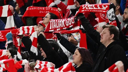 Torcida do Arsenal na semifinal do Mundial. Foto: Reprodução/Instagram