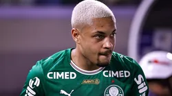 Vitor Roque durante partida pelo Palmeiras. Foto: Fabio Giannelli/AGIF