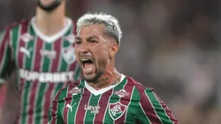 Lucho Acosta jogador do Fluminense comemora seu gol durante partida contra o Gremio no estadio Maracana pelo campeonato Brasileiro A 2026. Foto: Thiago Ribeiro/AGIF