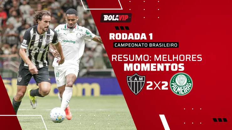 Atlético-MG 2 x 2 Palmeiras. Foto: Fernando Moreno/AGIF