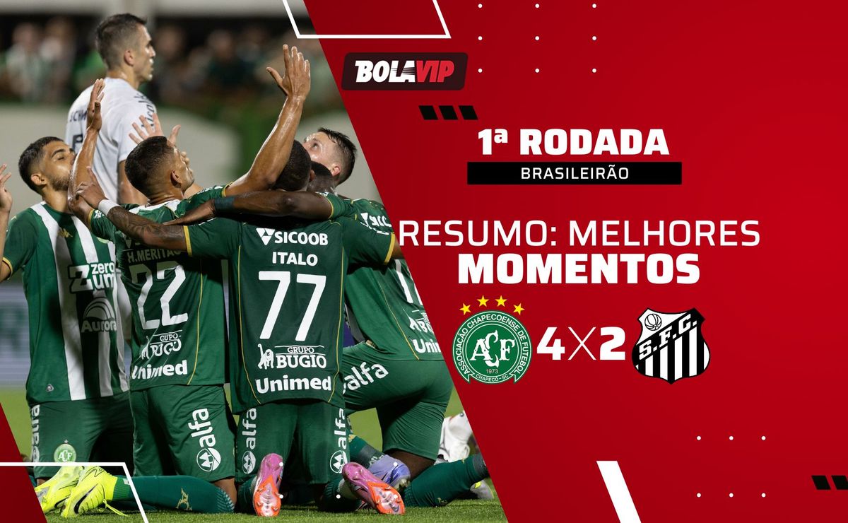 Chapecoense 4 x 2 Santos AO VIVO: Resumo completo da derrota do Peixe pelo Brasileirão 2026