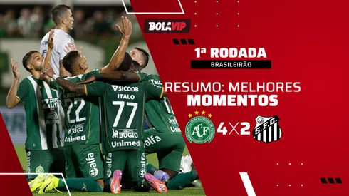 Chapecoense vence Santos de virada no Brasileirão