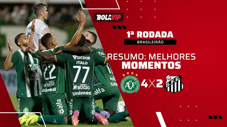 Chapecoense vence Santos de virada no Brasileirão