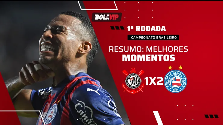Corinthians sai na frente, mas sofre virada do Bahia na estreia do Brasileirão 2026. Foto: Jota Erre/AGIF
