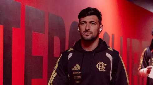 Arrascaeta, jogador do Flamengo, durante a chegada no Morumbis para enfrentar o São Paulo pelo Brasileiro