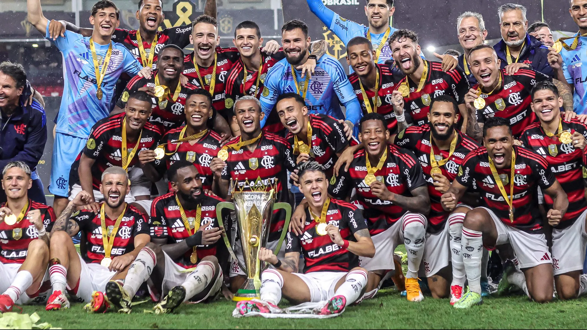 Flamengo na Supercopa. Foto: Fernando Torres/AGIF
