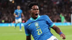 Endrick na Seleção Brasileira. Foto: Catherine Ivill/Getty Images